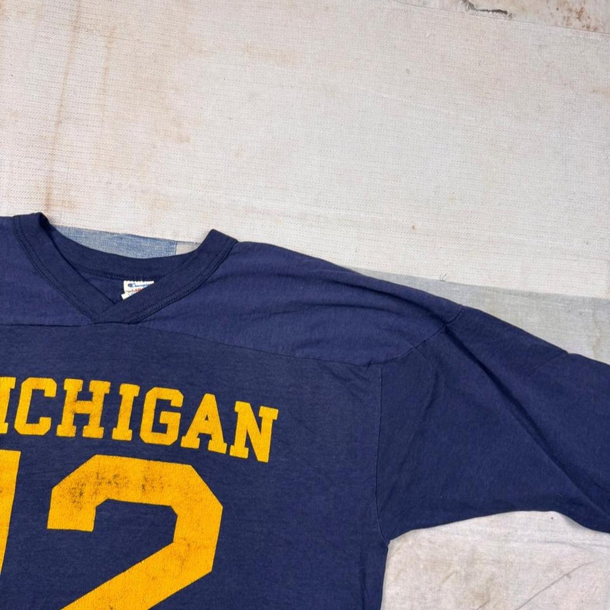1980s Michigan Wolverines 12 Jersey Tee | L