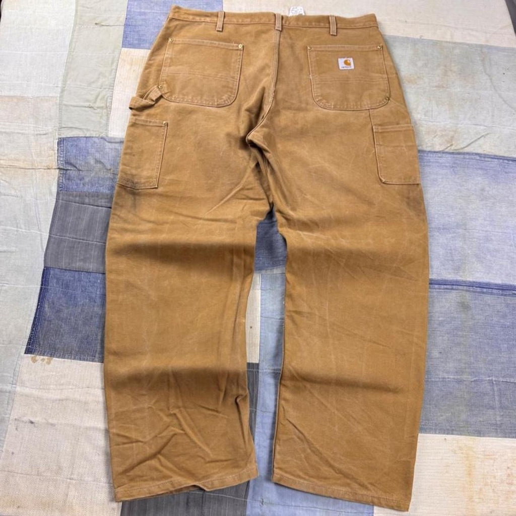 2000s Carhartt tan canvas Double Knee carpenter pants | Size 38x30