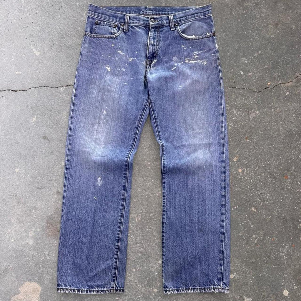 2000s Old Navy Paint Splatter Distressed Jeans | 35x30