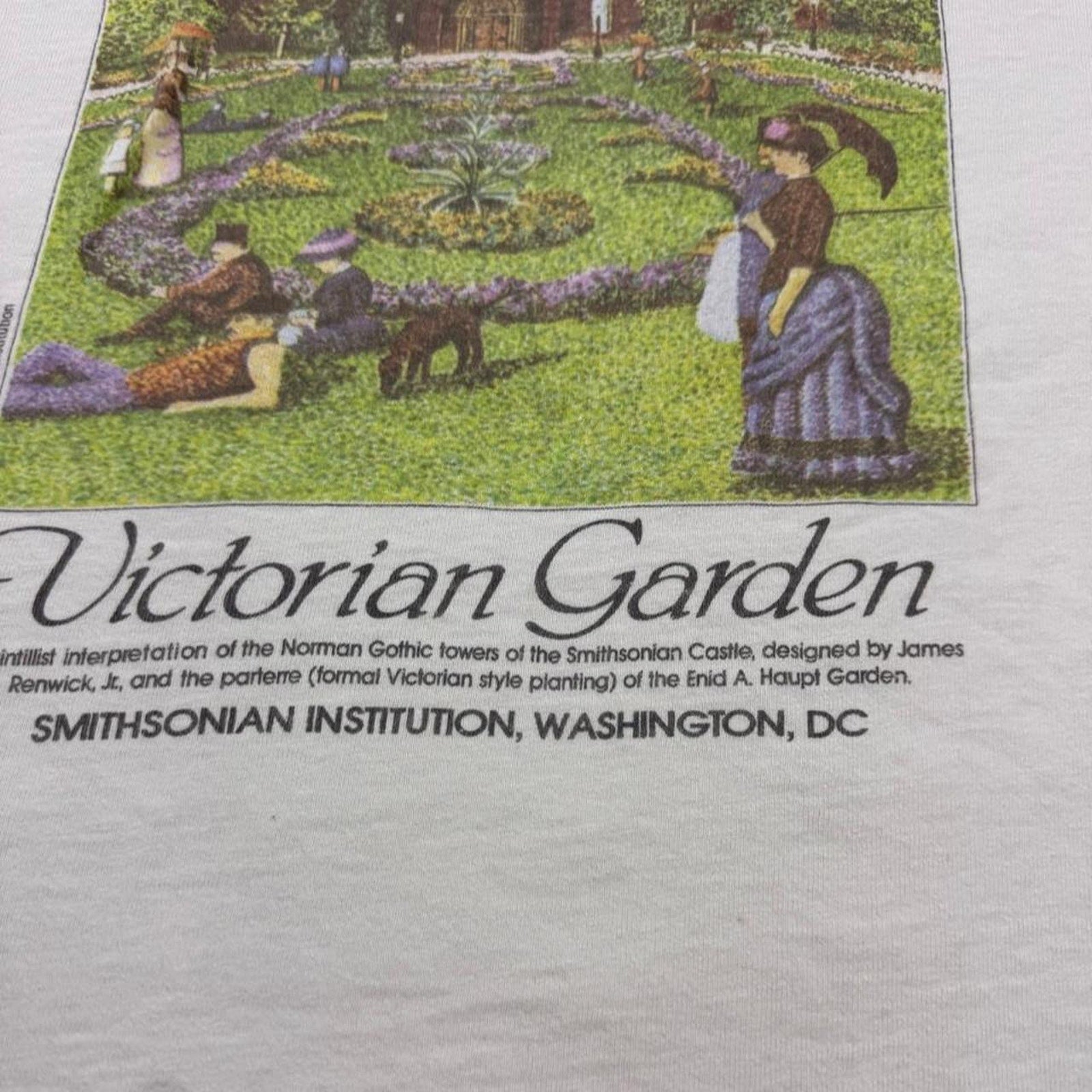 1990s Smithsonian Victorian Garden Graphic Tee | Large