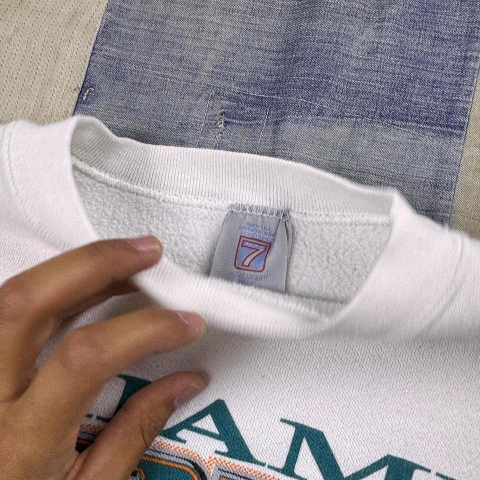 1992 Miami Dolphins Logo 7 NFL Sweatshirt | XL