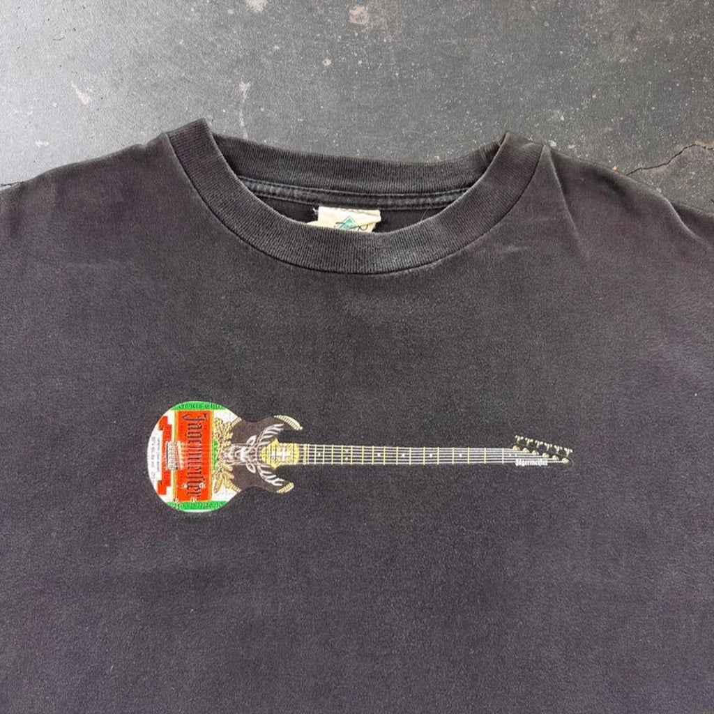 1990s Jägermeister Bottle Cap Guitar Graphic Tee | XL