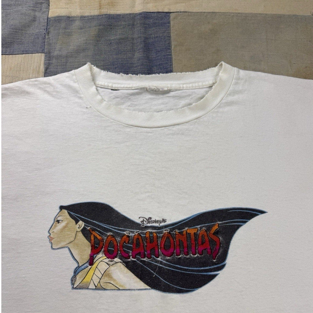 1990’s vintage disney Embroidered pocahontas Movie Promotion shirt Size XL/XXL