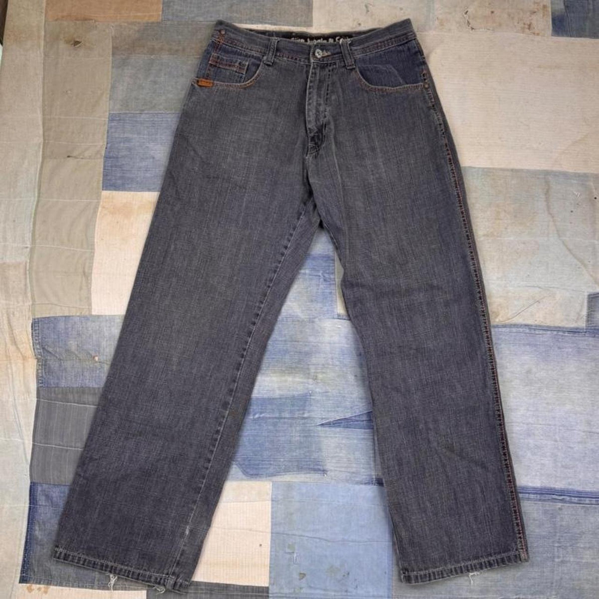 2000s Five Jungle & Co. Embroidered Pocket Baggy Jeans | 31 x 31