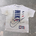 1990s Nike USA Swoosh All-Over Boot Graphic Tee | Large