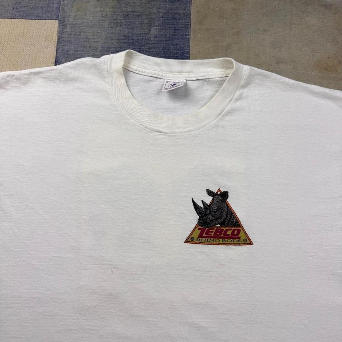 1990s Zebco Rhino Rods Tip to Butt Single Stitch Tee | XL