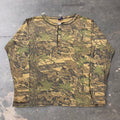 90s Realtree Camo Henley Long Sleeve Shirt Size XL