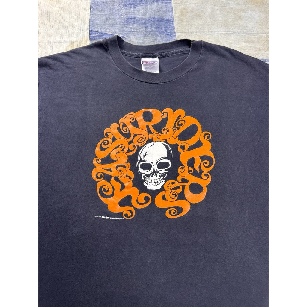 Vintage Easyriders Columbus Ohio Skull Graphic Biker T Shirt Black XL USA