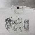 1990s Dog Breeds Front and Back Graphic Tee | XL