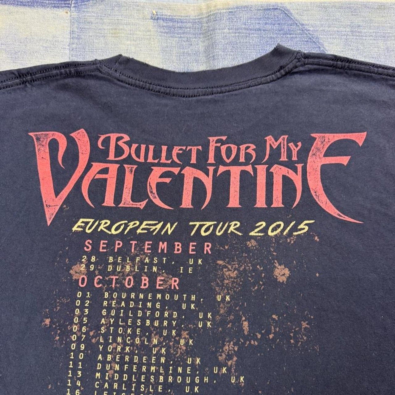 2015 Bullet for My Valentine European Tour Gas Mask Tee | Large