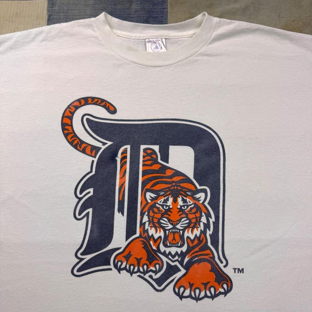 1990s Detroit Tigers Big Logo MLB Baseball Tee | XL