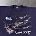 1990s Flying Tigers AVG WWII China Air Force Military Graphic Tee | Extra Large