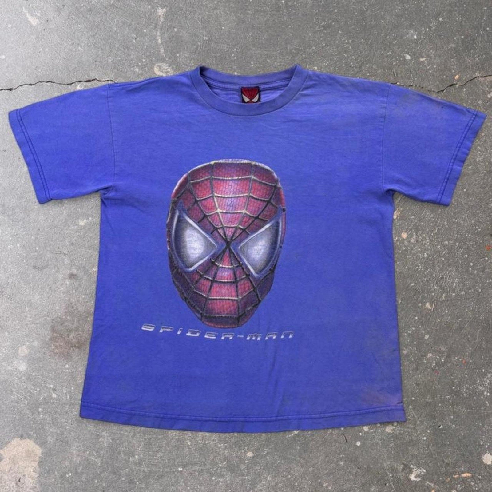 2002 Spider-Man Movie Mask Graphic Tee | Small