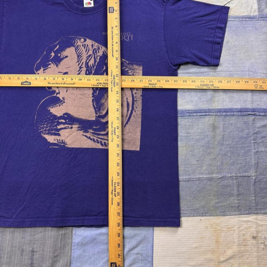 2000s Monumenti Aperti Italian Lion Sculpture Art Tee | Large