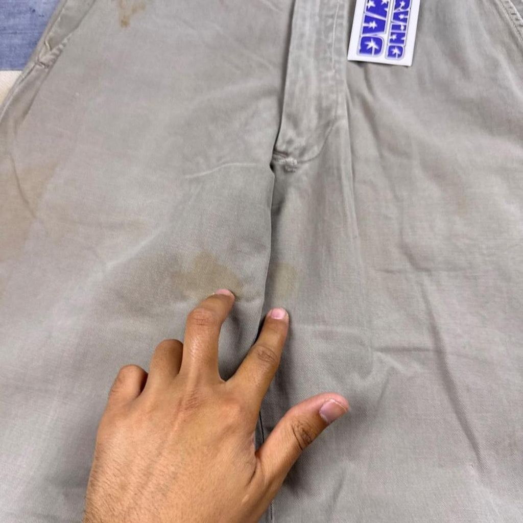 1960s Big Smith Distressed Khaki Work Pants | 28x29