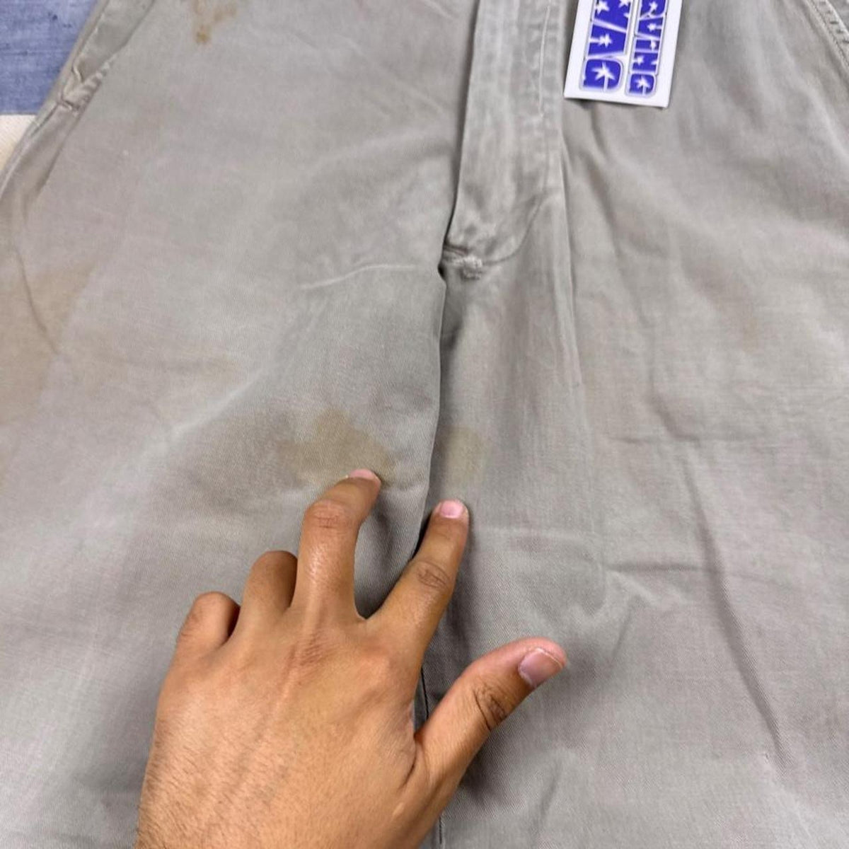 1960s Big Smith Distressed Khaki Work Pants | 28x29