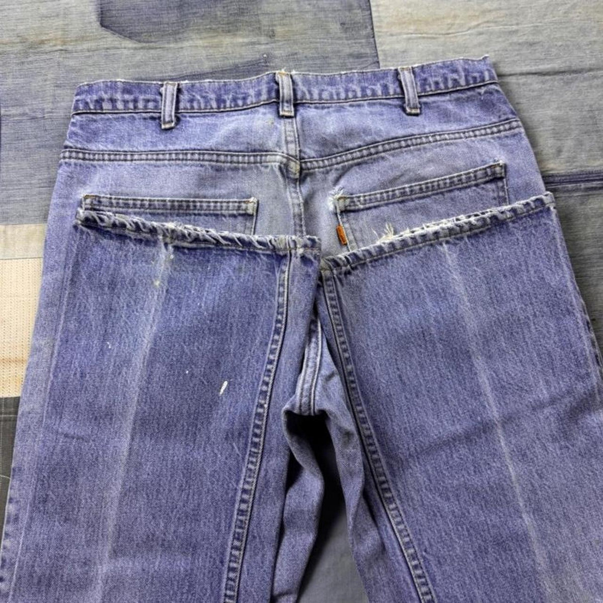 1970s Levi's Orange Tab Distressed Bootcut Jeans | 32x32