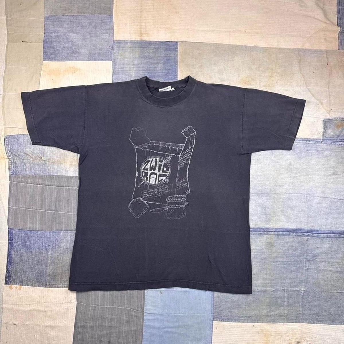 2000s Whale Basics Faded Graphic Tee Charcoal | Medium