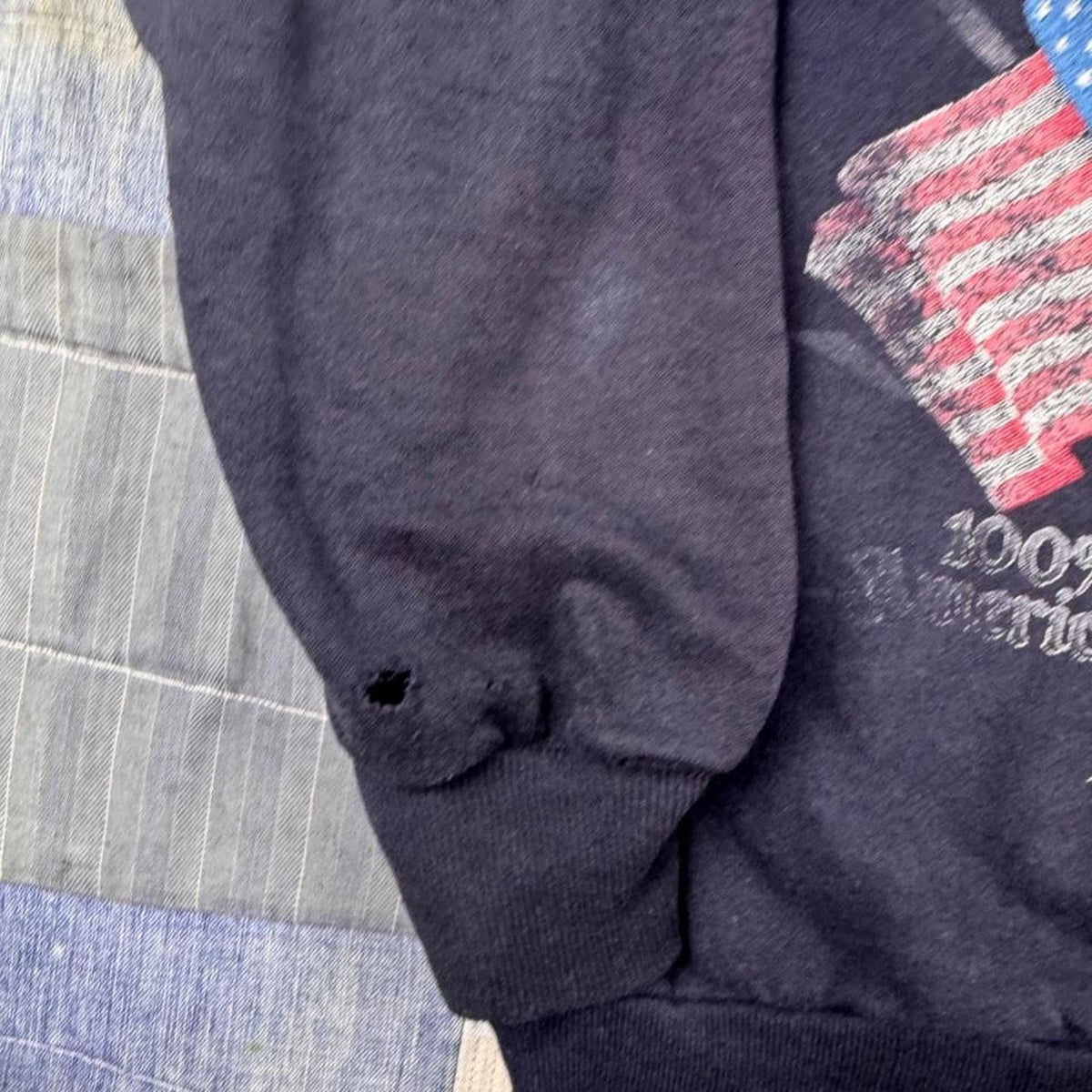 1993 Harley-Davidson Ride With Pride Eagle Flag Crewneck Sweatshirt | 21.5x24