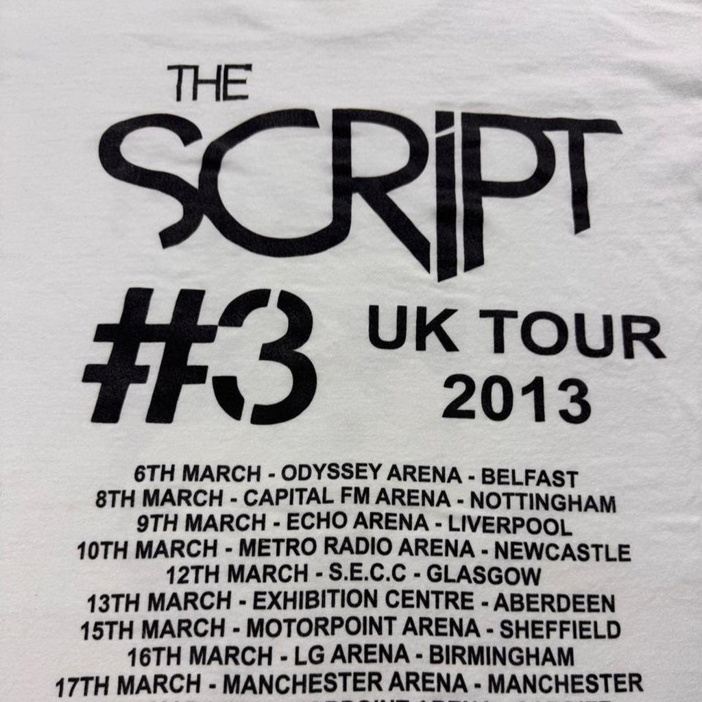 2013 The Script UK Tour Band Tee | Large