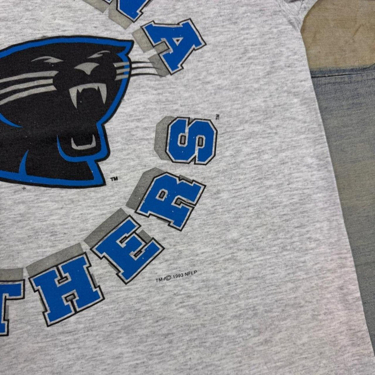 1993 Carolina Panthers NFL Logo Graphic Tee | Large