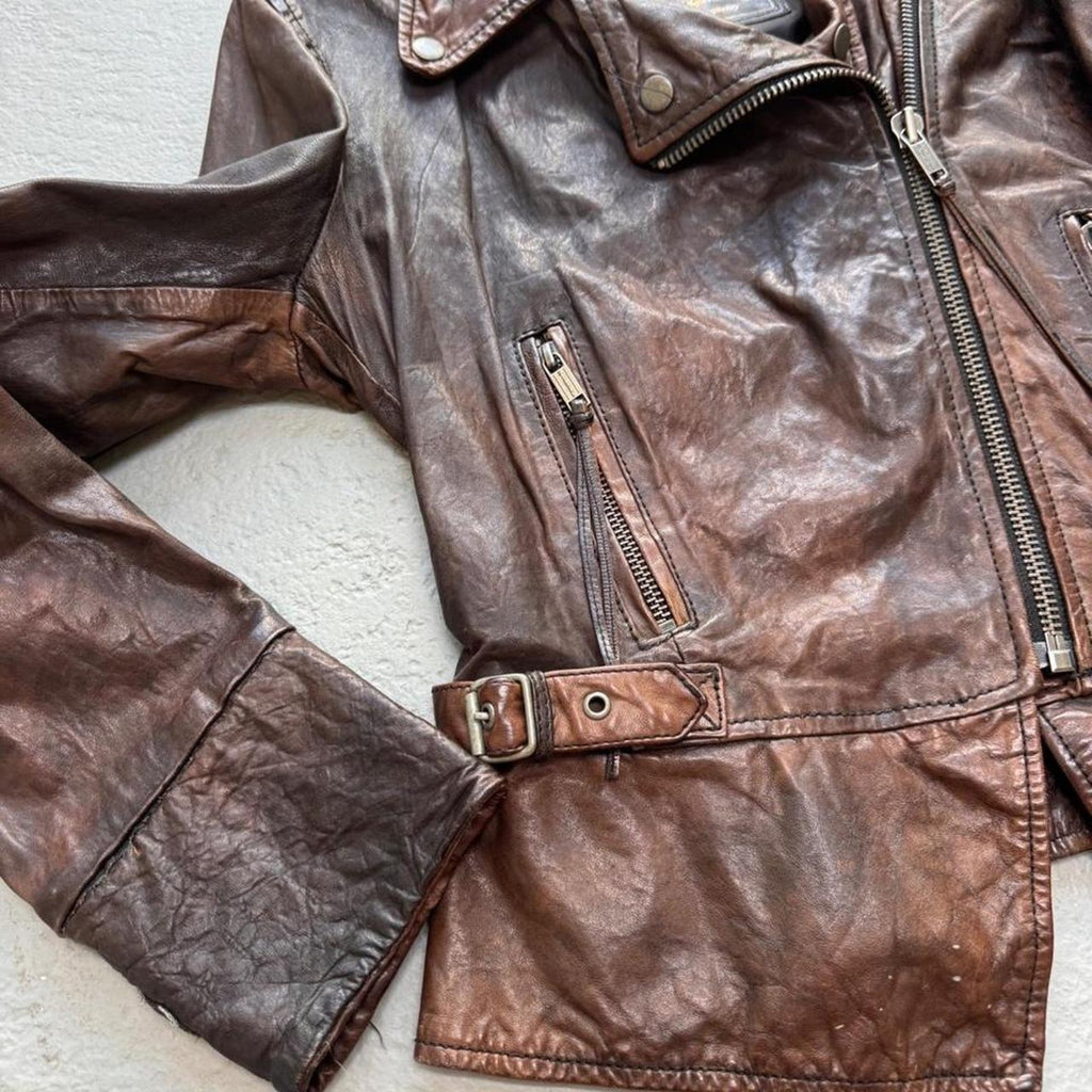 2000s Diesel Leather Moto Jacket | S