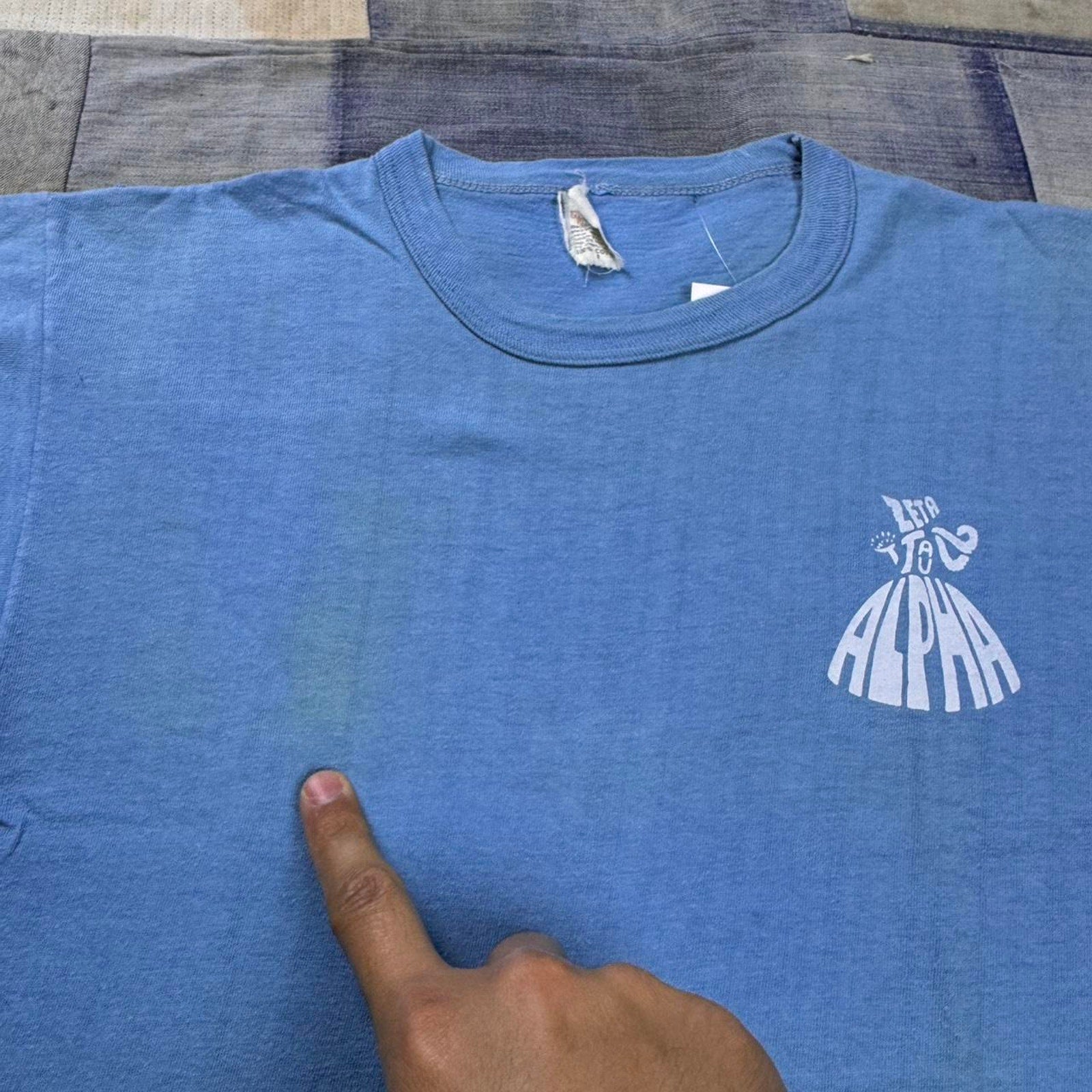 Vintage 1970s alpha tau alpha ringer Tee size medium