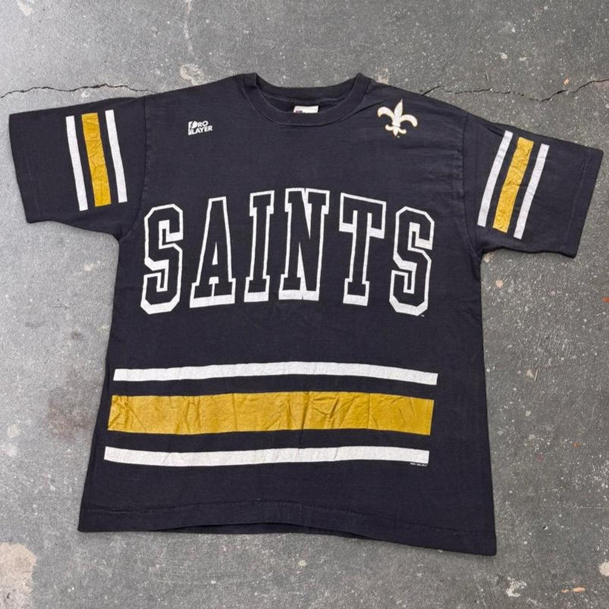 1990s New Orleans Saints Pro Player All Over Print Football Tee | XL
