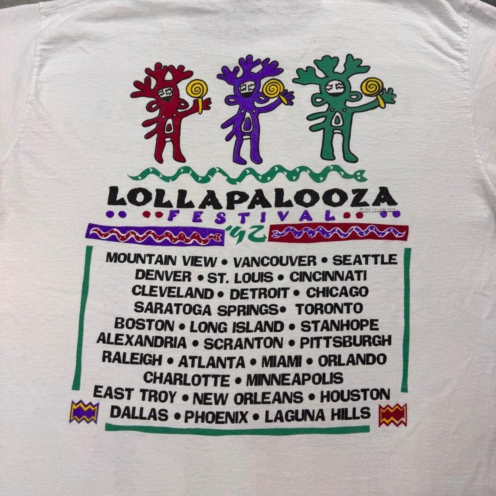 1992 Lollapalooza Festival Tour Band Tee | XL