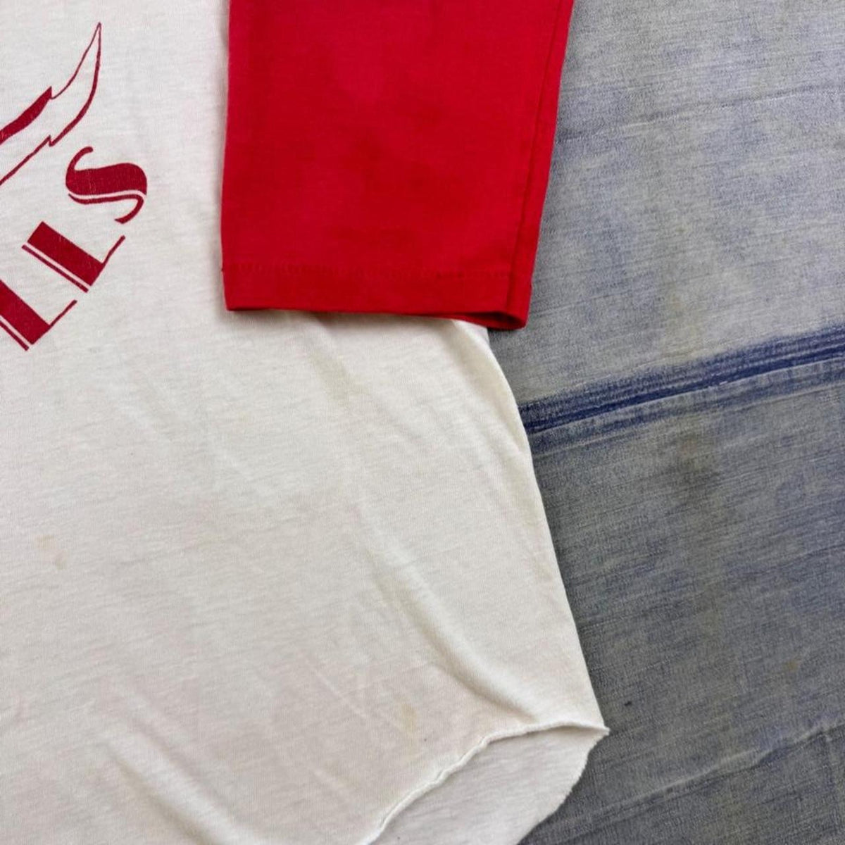 1987 FIS Red Bulls Three Quarter Sleeve Raglan Tee | Large