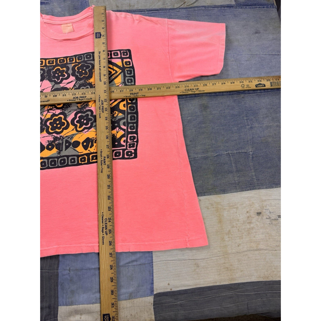 1990s Abstract Floral Graphic Tee | Large