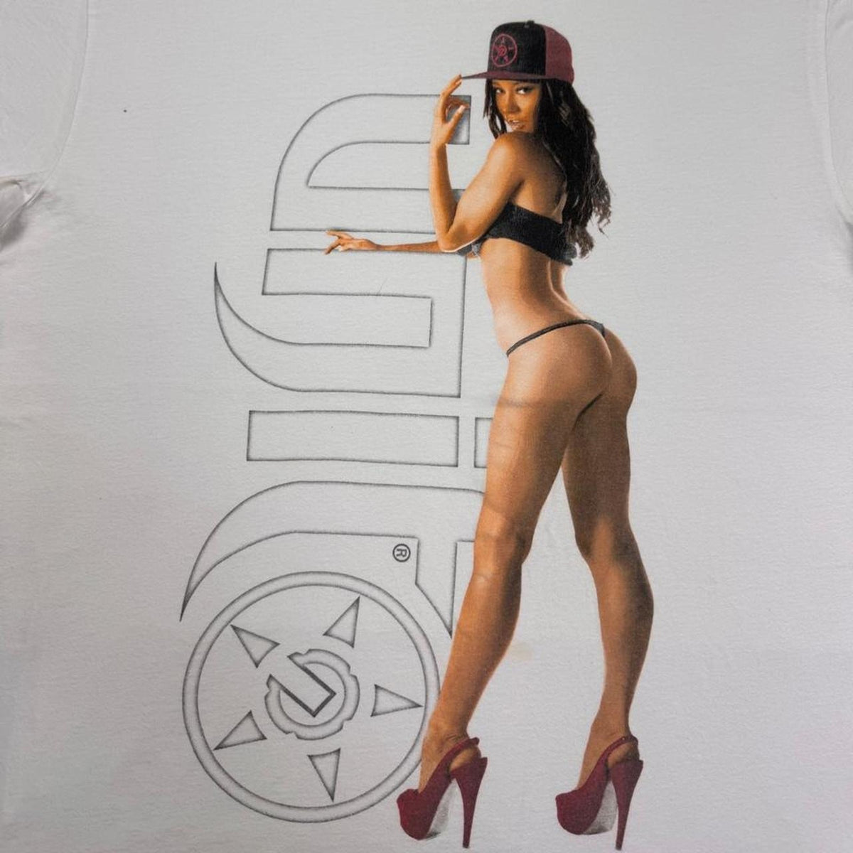 2000s JDM Pinup Girl Streetwear Tee | XL