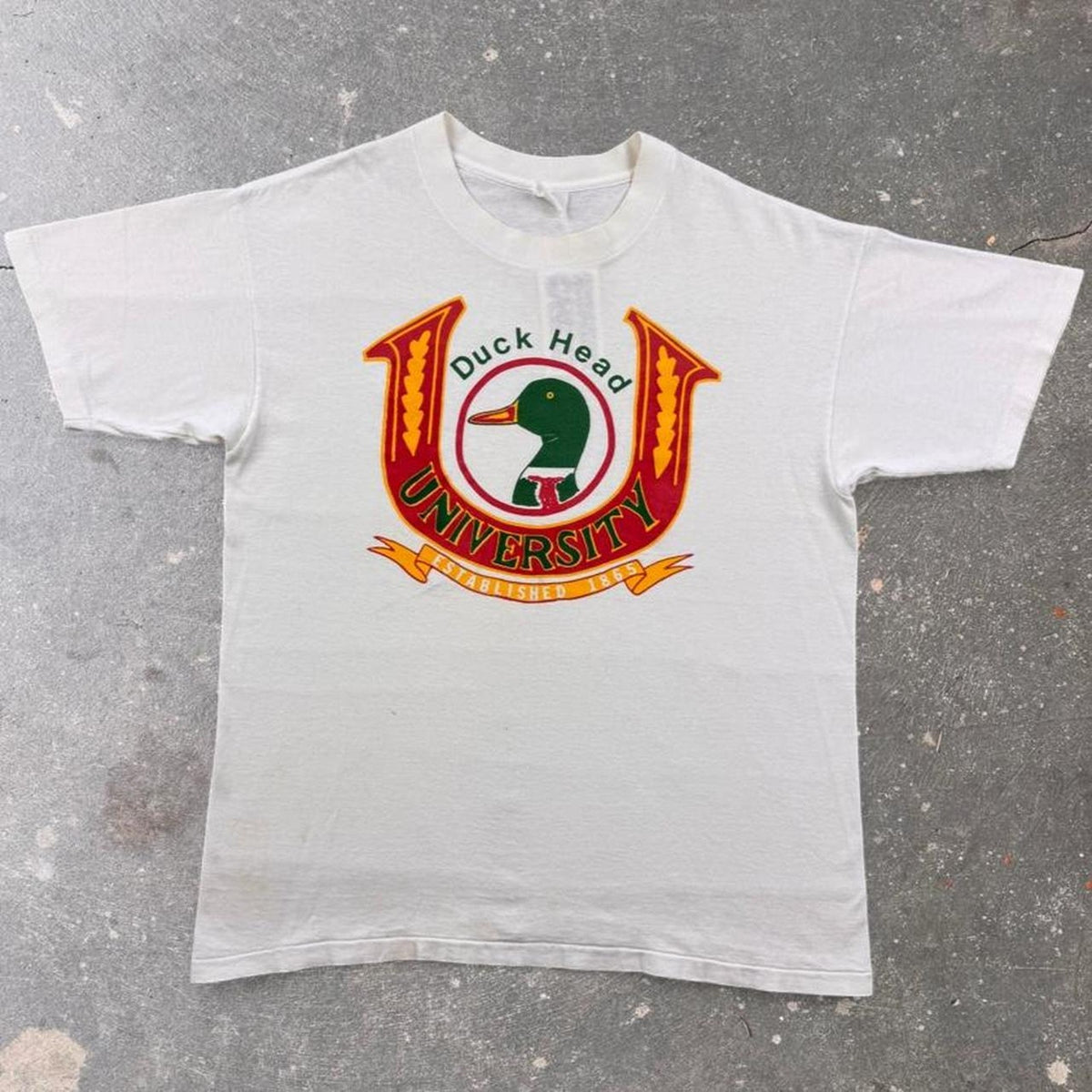 1990s Duck Head University Crest Graphic Tee | Large