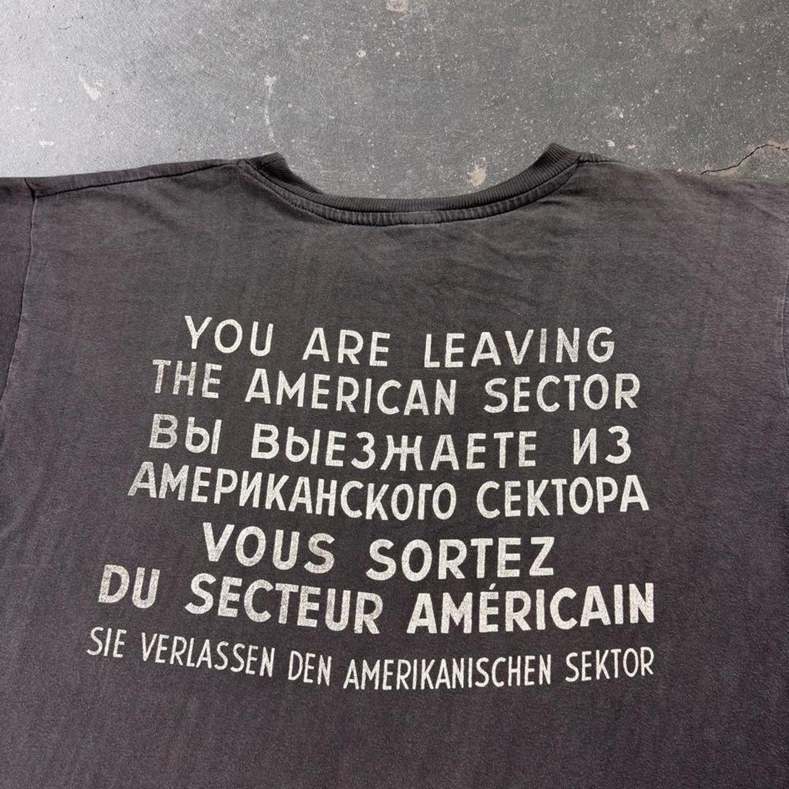 1980s Checkpoint Charlie “You Are Leaving the American Sector” Tee | XL