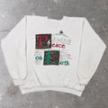 1990s Peace on Earth Christmas Sweatshirt | XL