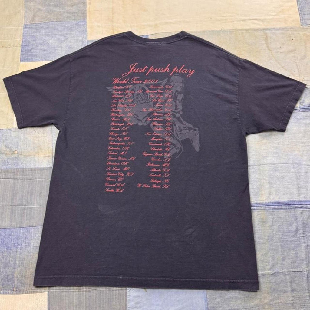2004 Aerosmith Just Push Play World Tour Tee | Large