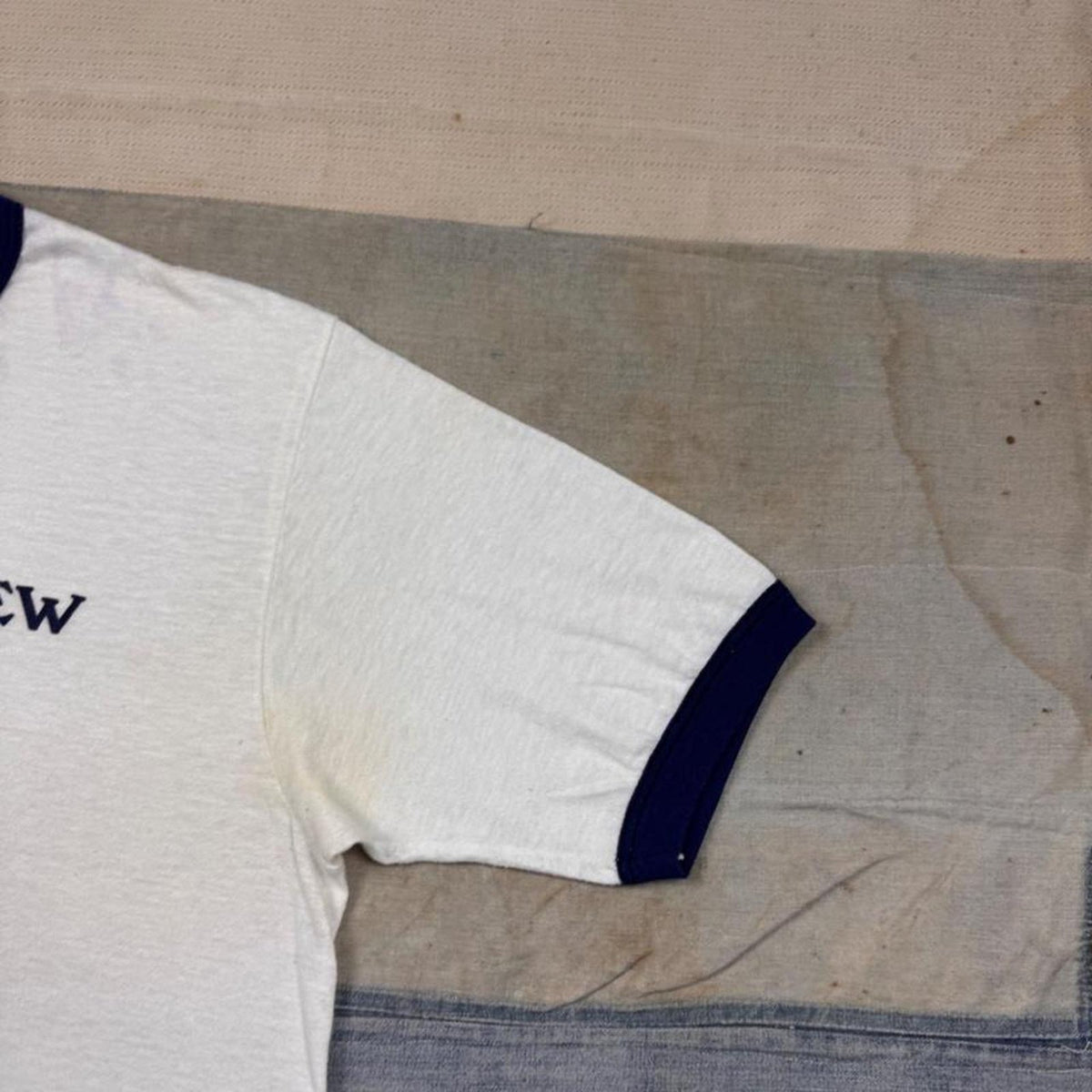 1980s I'm Here to Screw Not to Crew Ringer Tee | M