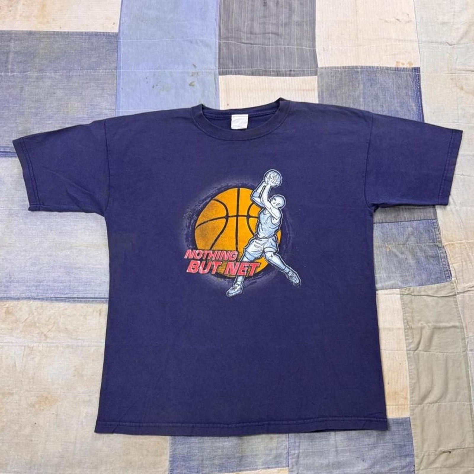 2000s Nothing But Net Basketball Graphic Tee | XL