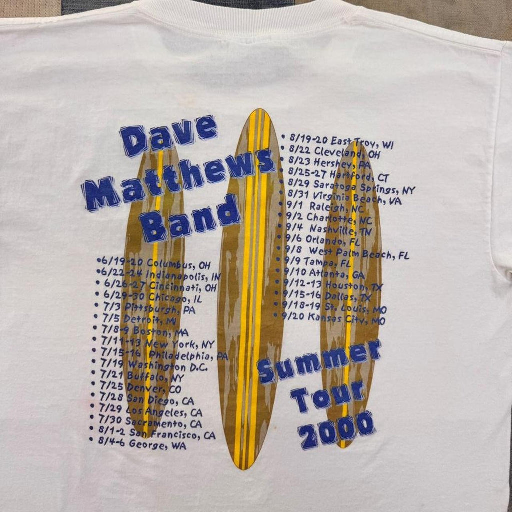 2000 Dave Matthews Band Summer Tour Surfboard Tee Made in USA | Medium