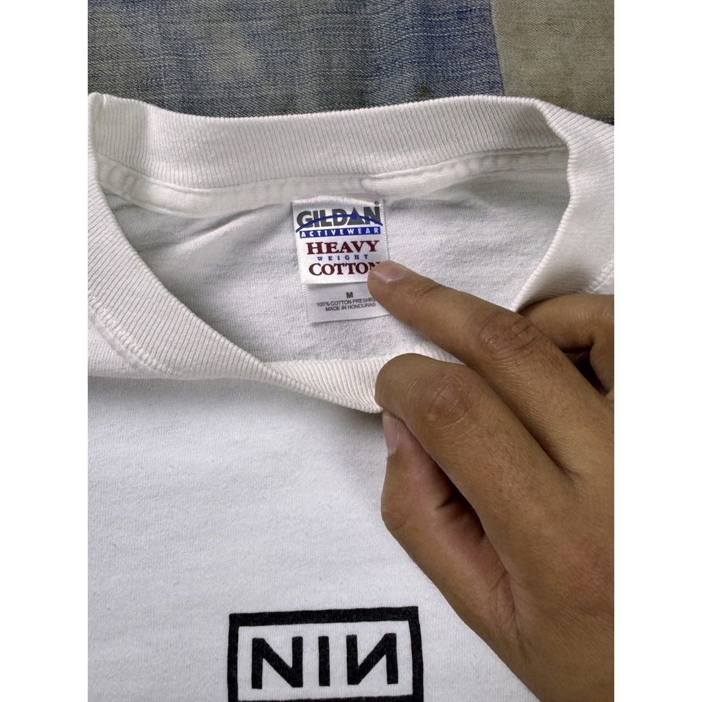 Nine Inch Nails Halo Seventeen NIN Long Sleeve Shirt White Band Tee Medium