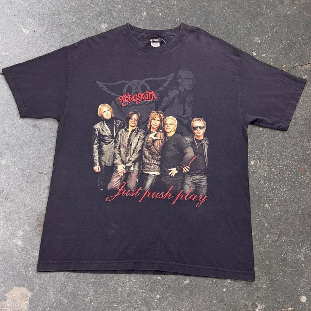 2004 Aerosmith Just Push Play World Tour Tee | Large