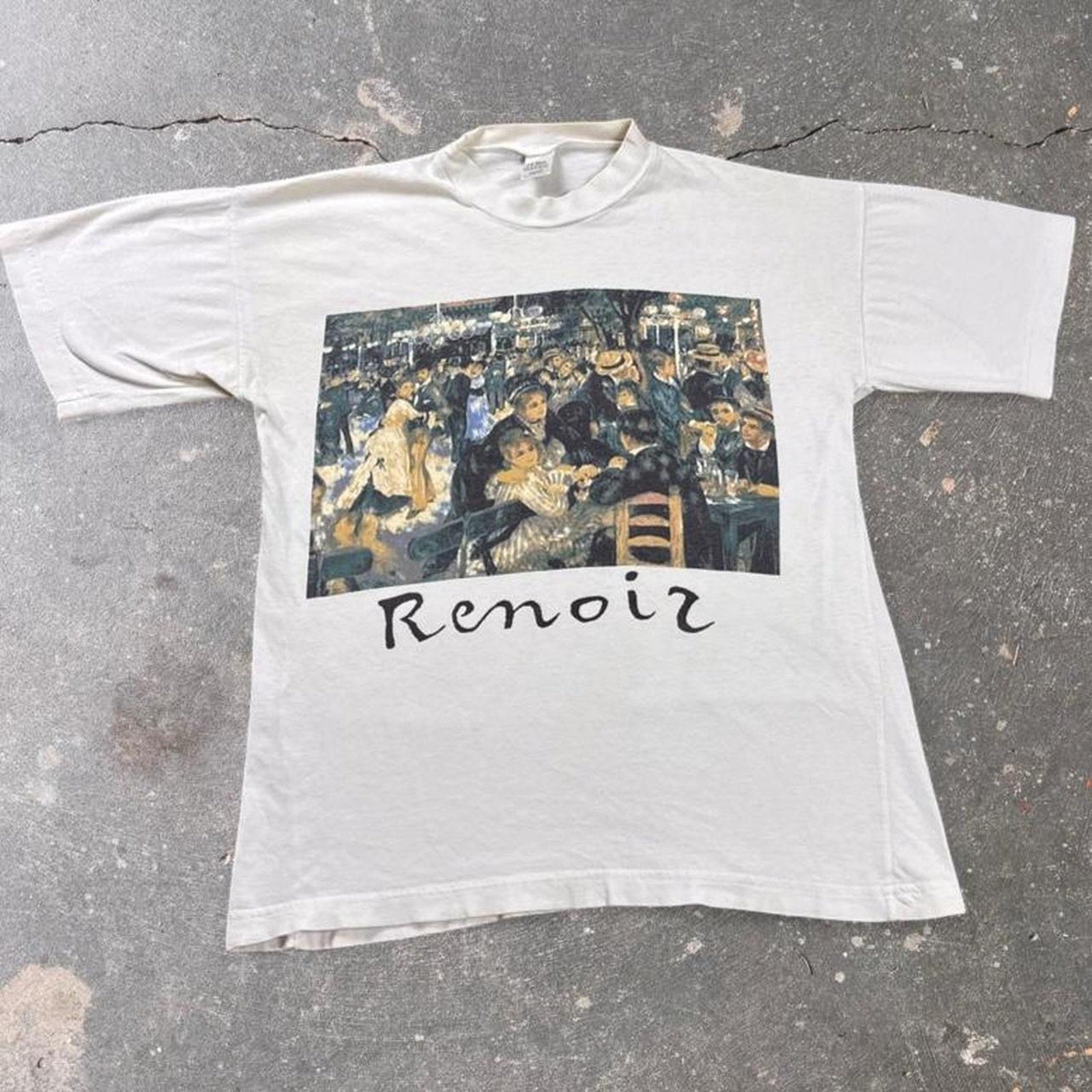 1990s Pierre-Auguste Renoir Dance at Le Moulin de la Galette Art Tee  | Medium