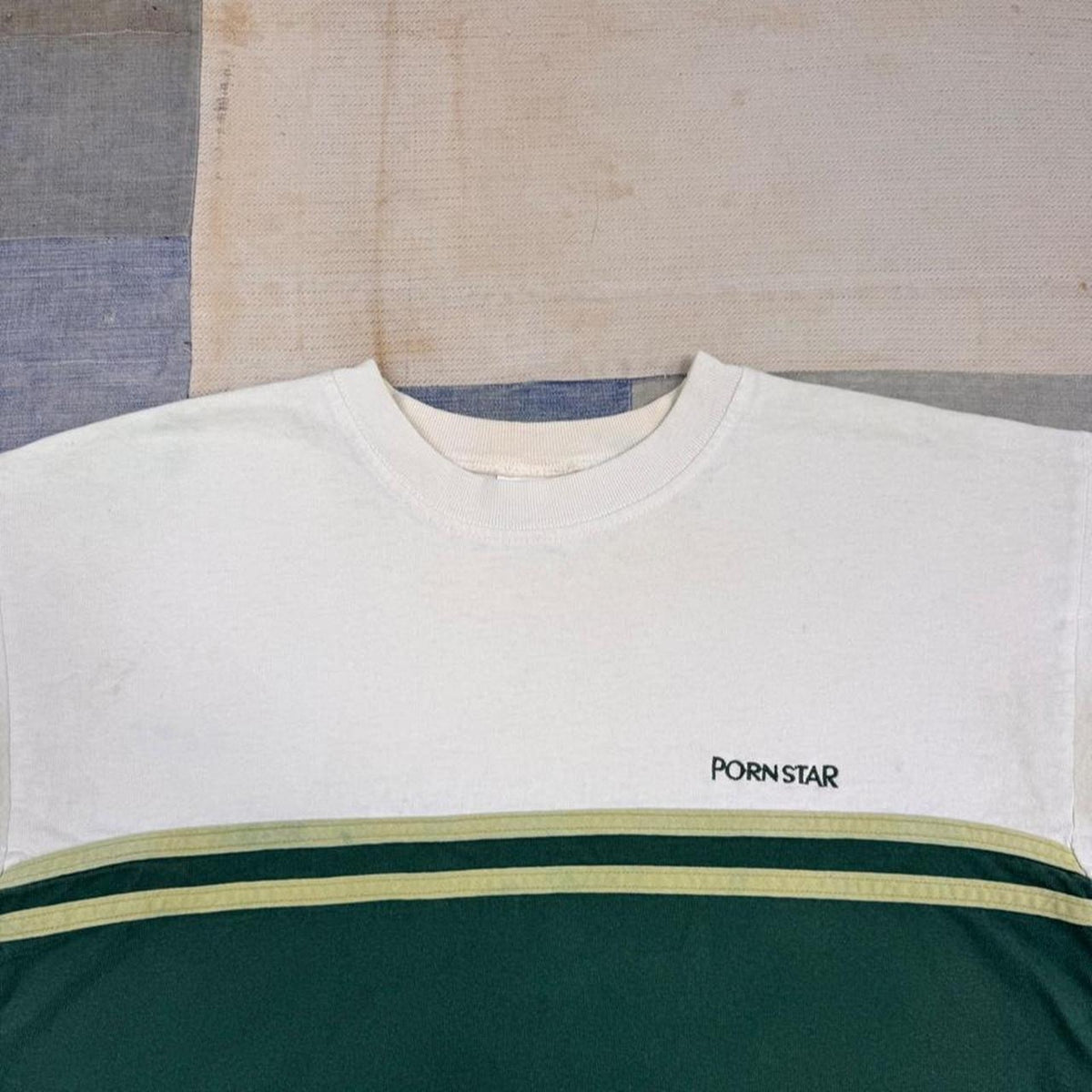 1990s Porn Star Clothing Ringer Stripe Tee Made in USA | Medium