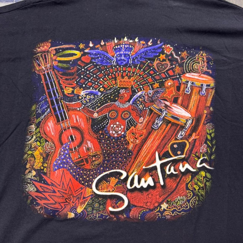 1990s Santana All Over Print Concert Band Tee | XL