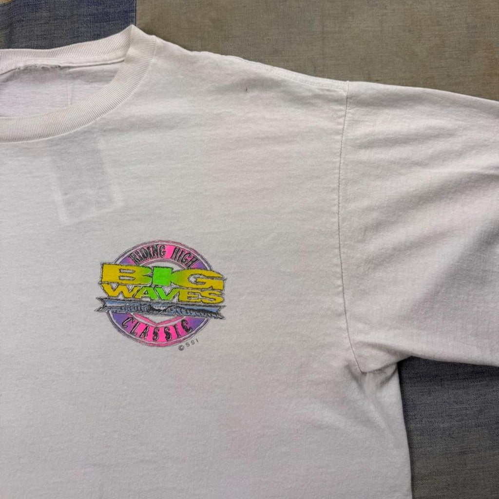 1990s Big Waves Riding High Classic Surf Tee | XL