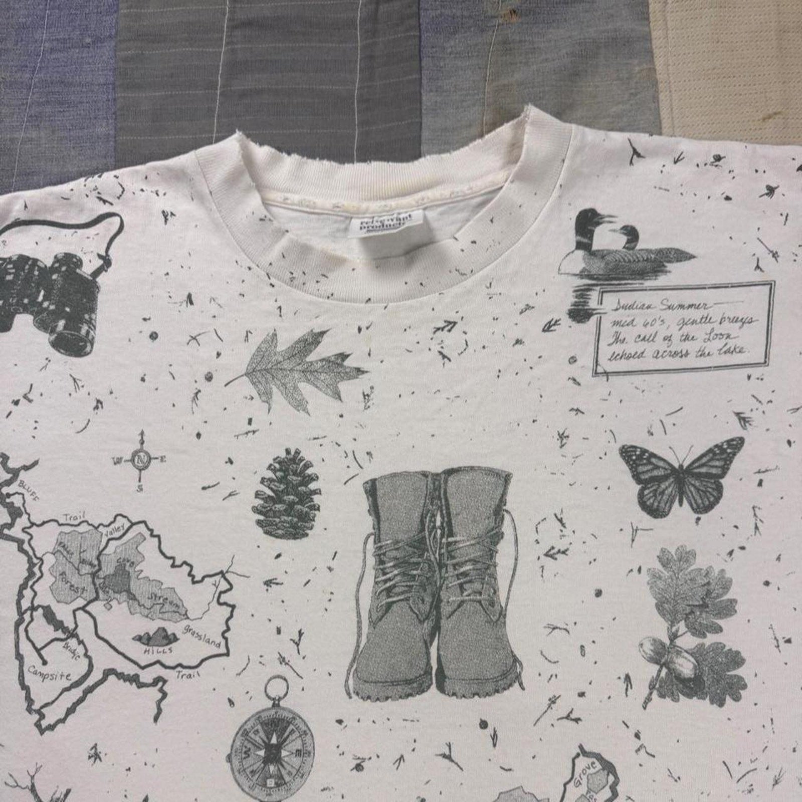 1990s Relevant Products Outdoor Nature All Over Print Tee | Large