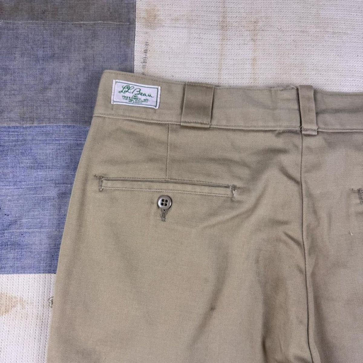 1980s L.L.Bean Khaki Straight Leg Chino Pants | 32 x 27.5