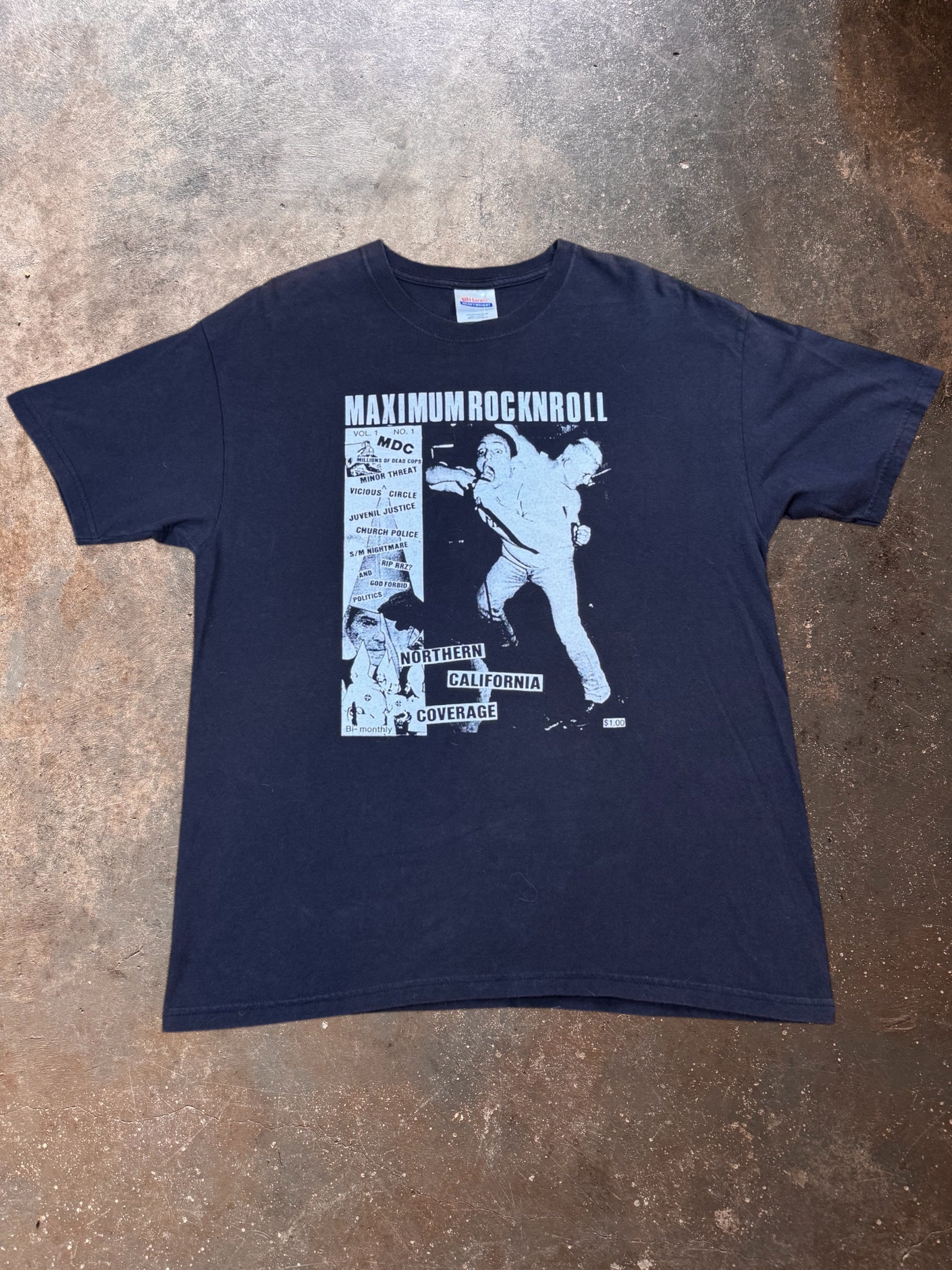 1990s MaximumRocknRoll Magazine promo Black T Shirt | Large
