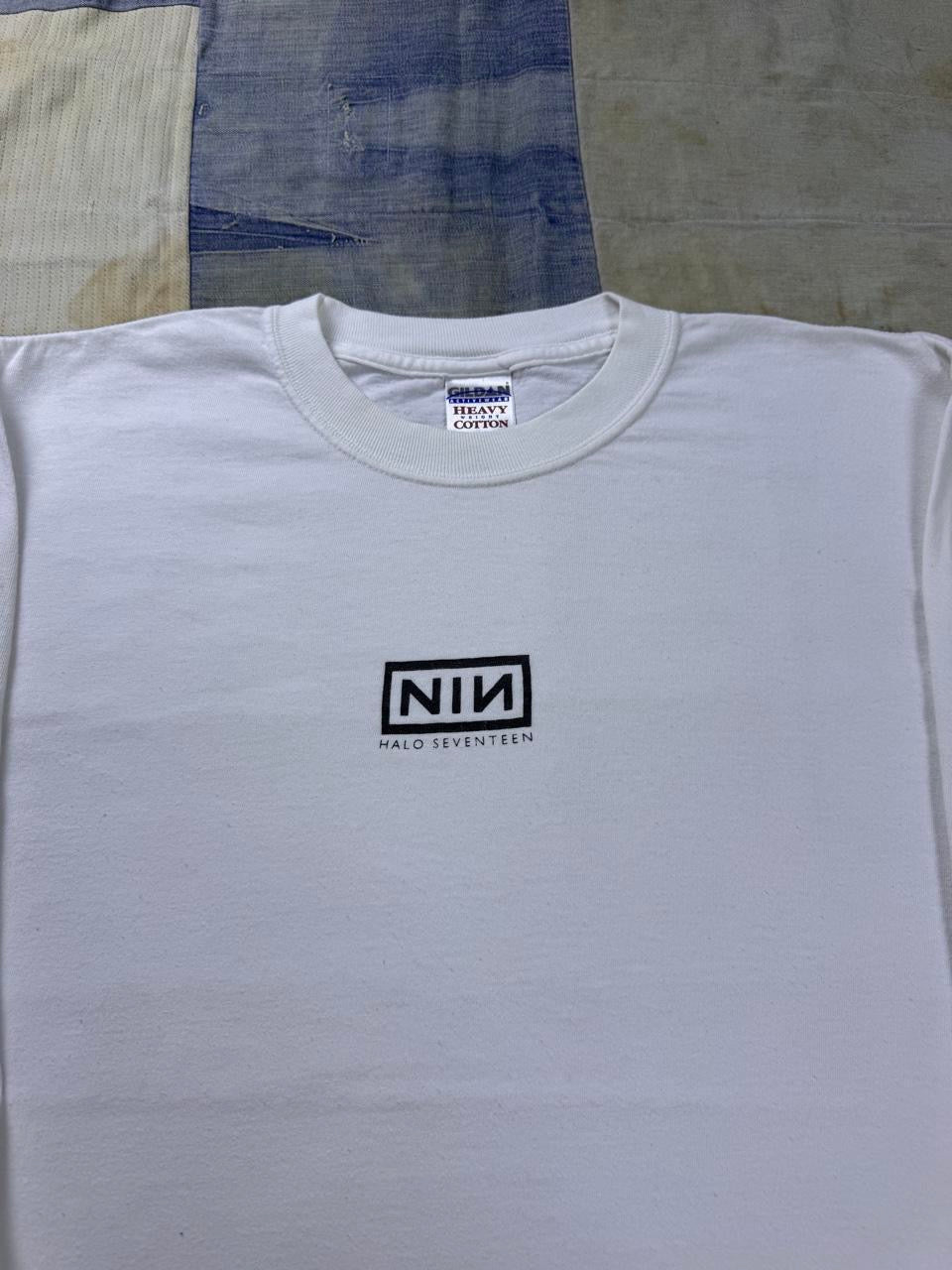Nine Inch Nails Halo Seventeen NIN Long Sleeve Shirt White Band Tee Medium