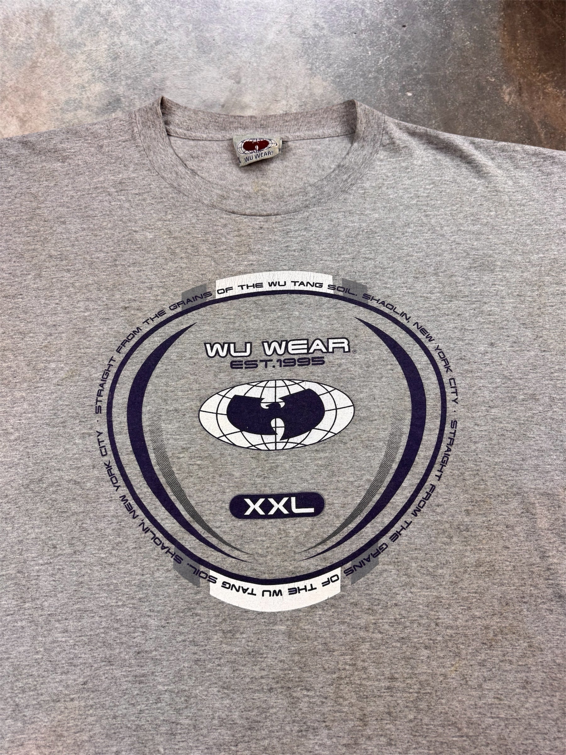 1990s Wu Wear Gray T Shirt |XXL